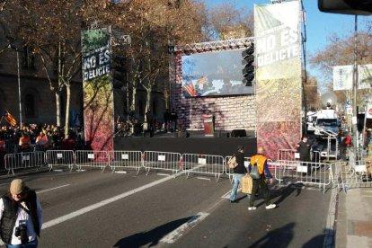 Fotografías de los leridanos en la protesta en la Gran Vía