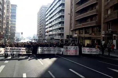 Manifestació a Lleida contra el judici del Procés