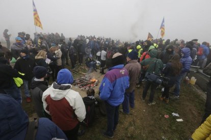 Corte de la A-2, marchas lentas y manifestación