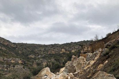 L'esllavissada a Castell de Mur
