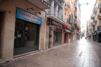 Imatges de la vaga a la ciutat de Lleida