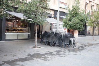 Imatges de la vaga a la ciutat de Lleida