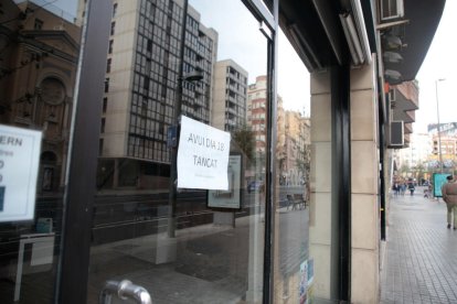 Imatges de la vaga a la ciutat de Lleida