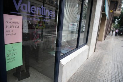 Imatges de la vaga a la ciutat de Lleida