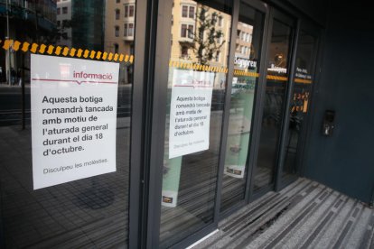 Imatges de la vaga a la ciutat de Lleida