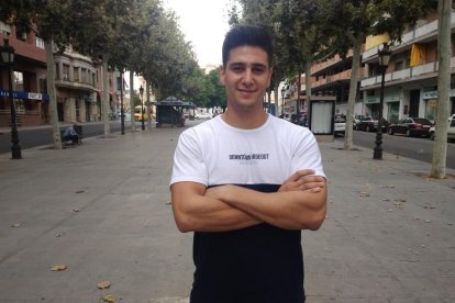 El leridano Bartés, durante un partido con su equipo en Austrlia, el Wolfurt, en el que cumplirá su cuarta temporada.