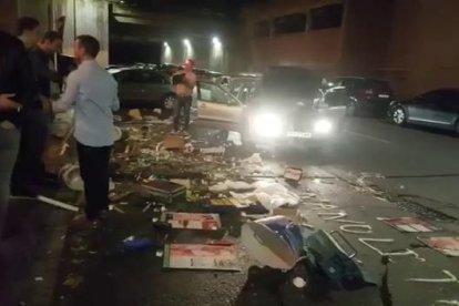 VÍDEO: Aldarull a Cappont després de no deixar-lo entrar en un local de lleure