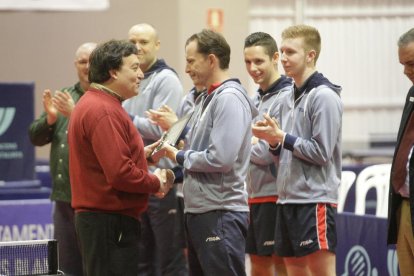 Marc Duran, a la imatge, va tenir una gran actuació i va guanyar els dos partits que va disputar.