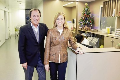 Gabriel Masfurroll, consejero delegado de Mi Tres Torres, y Clara Parés, gerente de Clínica de Ponent.