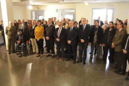 Foto de grup de la celebració de la torronada de Nadal.