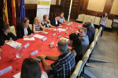 Imatge de la reunió celebarada ahir a la subdelegació del Govern.