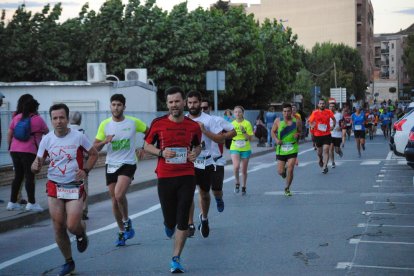 Una de las paradas que estaban instaladas por la tarde en Cervera.