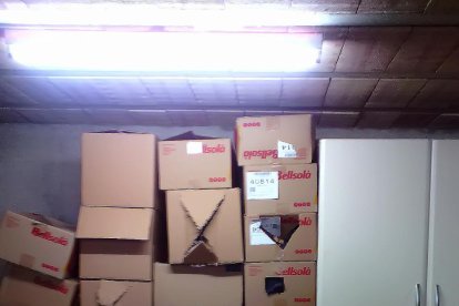 Estado en el que quedó el local tras el robo este fin de semana.