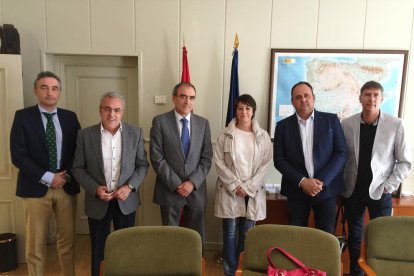 Urrecho, Mir, Niño, Rivero, Villas y Puig ayer en Madrid.