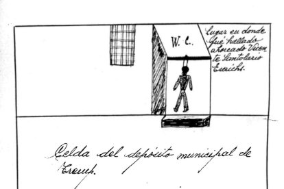 El conseller Raül Romeva (centro), junto al sobrino de Vicente Santolaria (izquierda) y el hijo de otro sobrino.