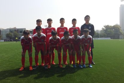 El técnico leridano Albert Culleré, en la sede de la Federación de Fútbol de Wuhan.