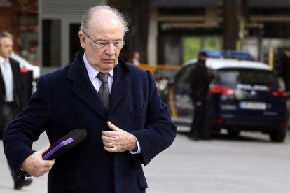 Miguel Blesa i Rodrigo Rato, a l’arribar a la seu de l’Audiència Nacional.