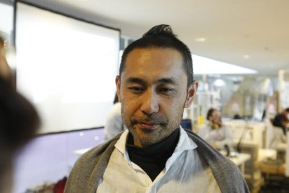 Públic familiar ahir escoltant atentament la directora d’Animac, Carolina López.