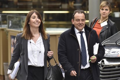 Iñaki Urdangarin a la salida de la Audiencia de Palma.