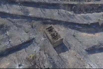 L'incendi de la Ribera d'Ebre, a vista de dron