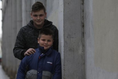 Itzan Cabello Solís, durante un partido con su equipo, el prebenjamín del FIF Lleida.