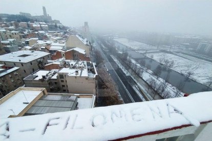 Nevada a Lleida del 9 de gener de 2021