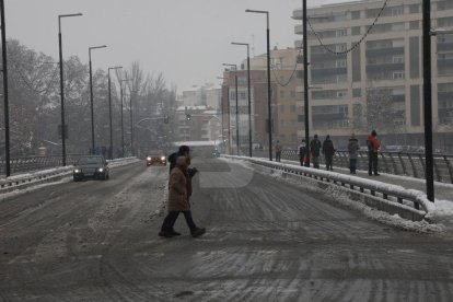 Nevada a Lleida del 9 de gener de 2021