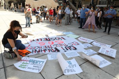 Manifestació d'hostalers i restauradors a Lleida