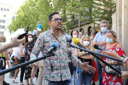 Manifestació d'hostalers i restauradors a Lleida