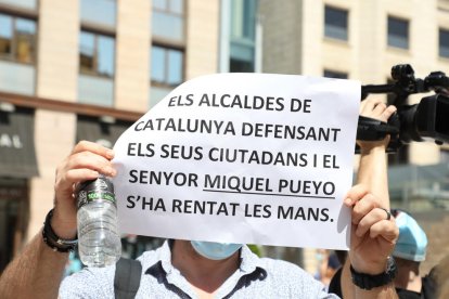 Manifestació d'hostalers i restauradors a Lleida