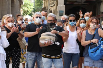 Manifestació d'hostalers i restauradors a Lleida