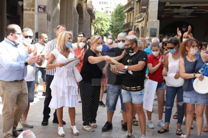 Manifestació d'hostalers i restauradors a Lleida
