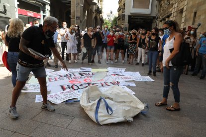 Manifestació d'hostalers i restauradors a Lleida