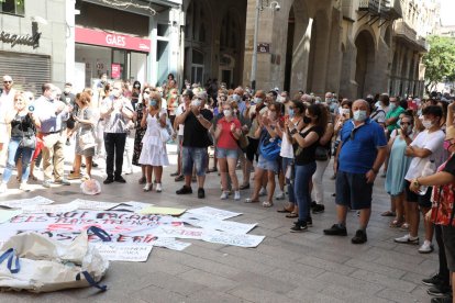 Manifestació d'hostalers i restauradors a Lleida