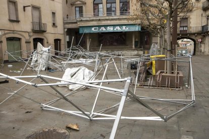 Danys al centre de Cervera