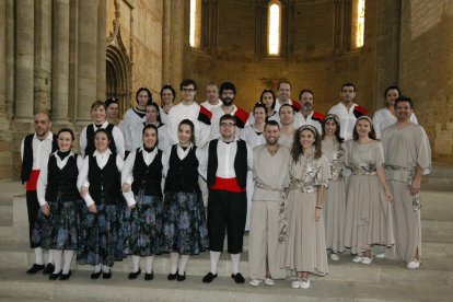 La nau central de la Seu Vella es va convertir ahir en un espectacular escenari de dansa.