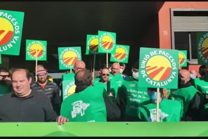 Concentració a Lleida contra la crisis de preus al camp