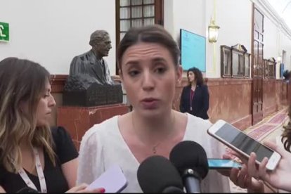 La ministra de Igualdad, Irene Montero, se ha mostrado preocupada por la ley del 'sólo sí es sí'