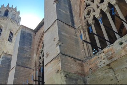Instalación en el claustro de la Seu Vella de Lleida en homenaje a Viladot
