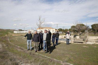 Fèlix Larrosa, ahir de visita al parc de Serrallarga.