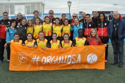La jugadora lleidatana, amb la Selecció Catalana sub-12.