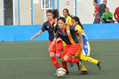 La jugadora lleidatana, amb la Selecció Catalana sub-12.