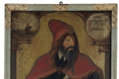 Un momento del desmontaje del marco de una de las telas.