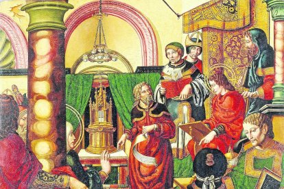 Visita escolar dijous passat al Museu de Lleida, Diocesà i Comarcal.