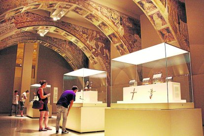 Visita escolar dijous passat al Museu de Lleida, Diocesà i Comarcal.