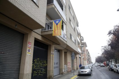 Les pintades, al carrer Boqué, van aparèixer ahir.