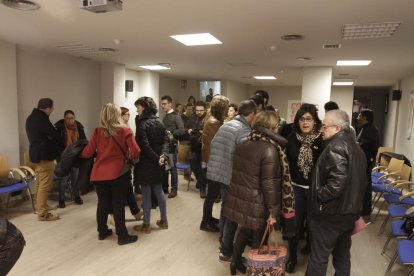 Imatge d’alguns dels assistents a la reunió del PDeCAT que es va celebrar ahir a Lleida.