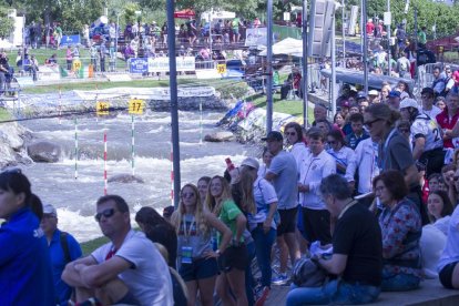 Maialen Chourraut, durant la seua participació d’ahir al Parc del Segre, que li va valer una medalla de plata.