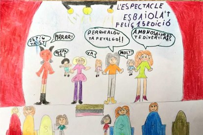 Felicitem amb dibuixos al Festival de Teatre de les Valls d'Àneu