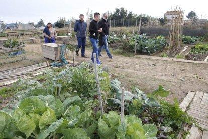 Una de les visites programades va anar a un hort.